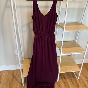 Elegant Merlot Maxi Dress